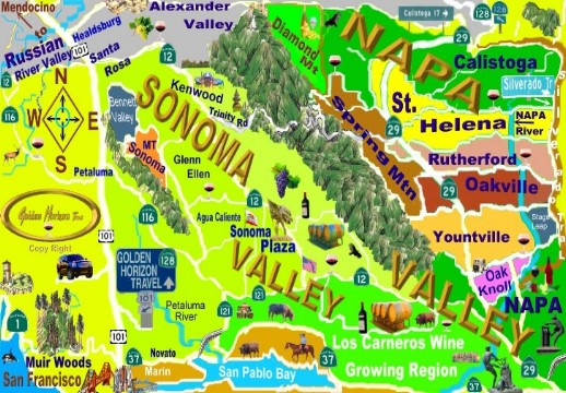 Map Of All Wineries In Sonoma